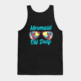 Mermaid Off Duty. Funny Beach Shirts. Tank Top